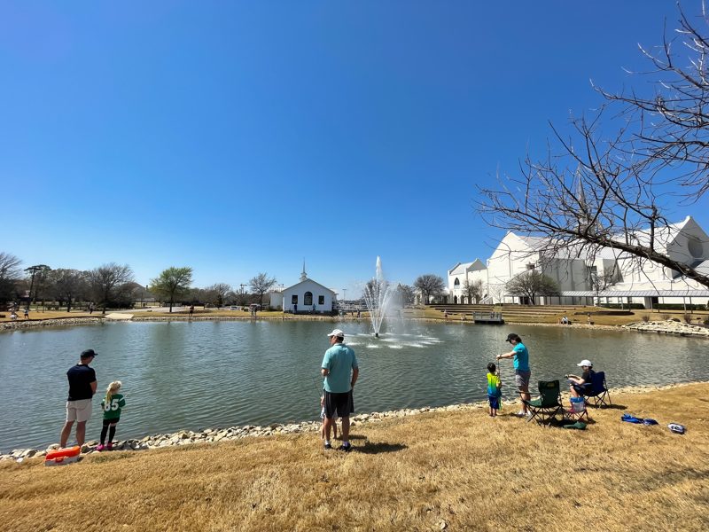 Fishing Family Event at Church Pond in Southlake Texas