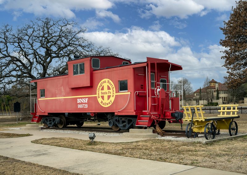BNSF Caboose 999729 in Colleyville Texas